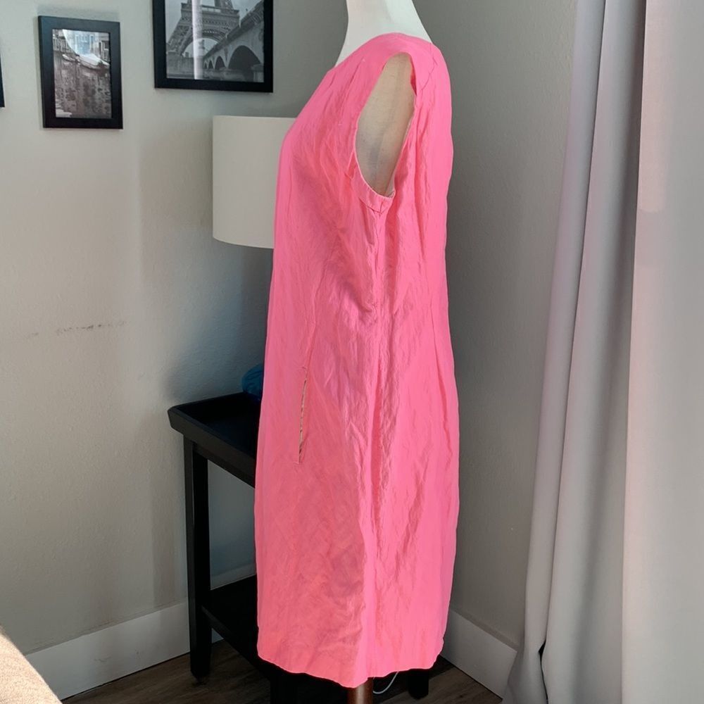 Lafayette 148 sleeveless crepe dress in Bubblegum pink sz 12 - Picture 7 of 16